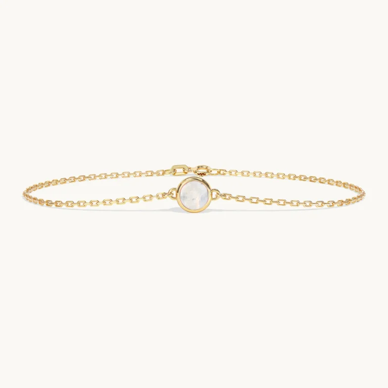 Liora Geburtsstein Armband mit Mondstein in Gelbgold