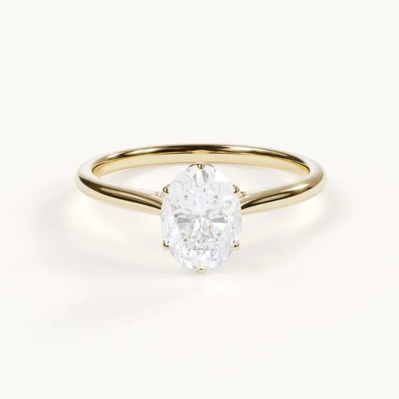 Homepage NEW disign 12 Juliette - Oval Solitaire Ring with Tulip Setting