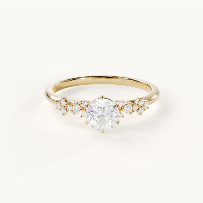 Petit Jardin verlovingsring 0,5 ct in geelgoud