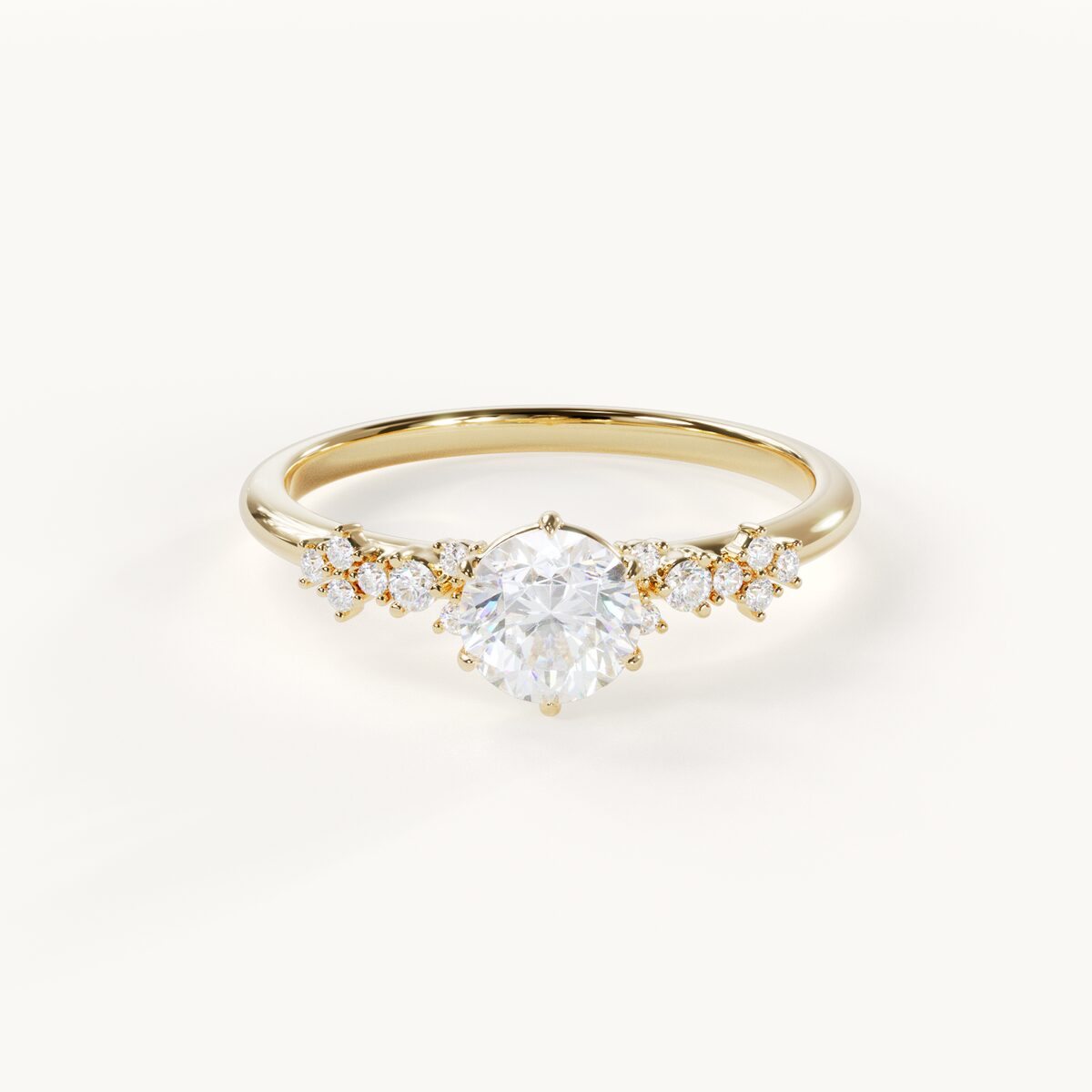Petit Jardin Verlobungsring 0,5 ct in Gelbgold