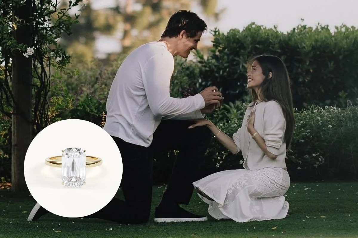 Madison Beer Verlobungsring: Was über den Ring wirklich bekannt ist 1 Justin Herbert Proposes to Madison Beer with an Elongated Cushion Ring as a Velur-Style Reference