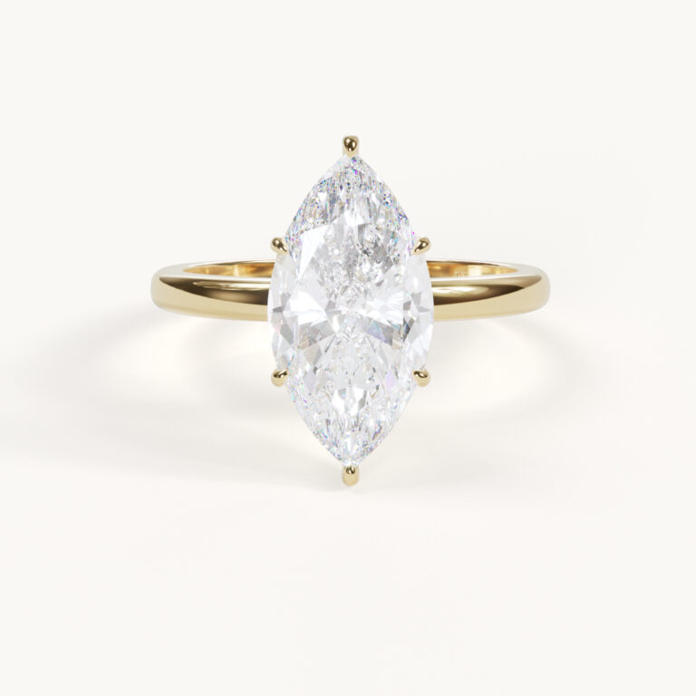 Rêverie Royale - Marquise Solitaire Ring - Yellow Gold, 3 ct.