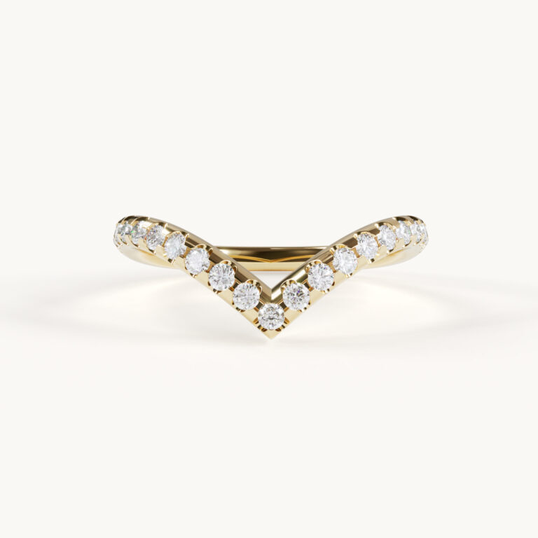 Lucie – V-vormige ring – geelgoud