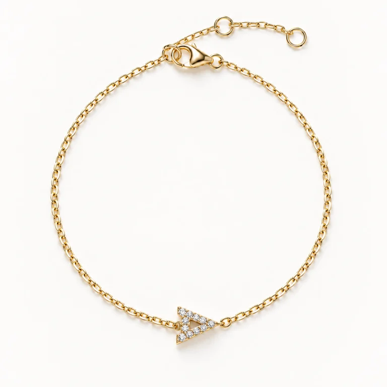 Initial-Armband mit Pavé-Labordiamanten – Ansicht 01